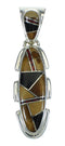 Genuine Sterling Silver Multicolor Southwestern Slide Pendant YX67463